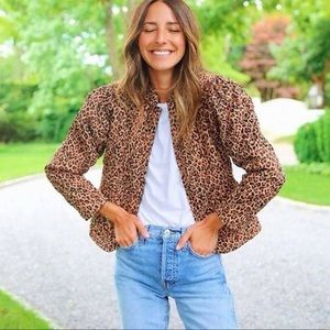 Something Navy Quilted Leopard Jacket